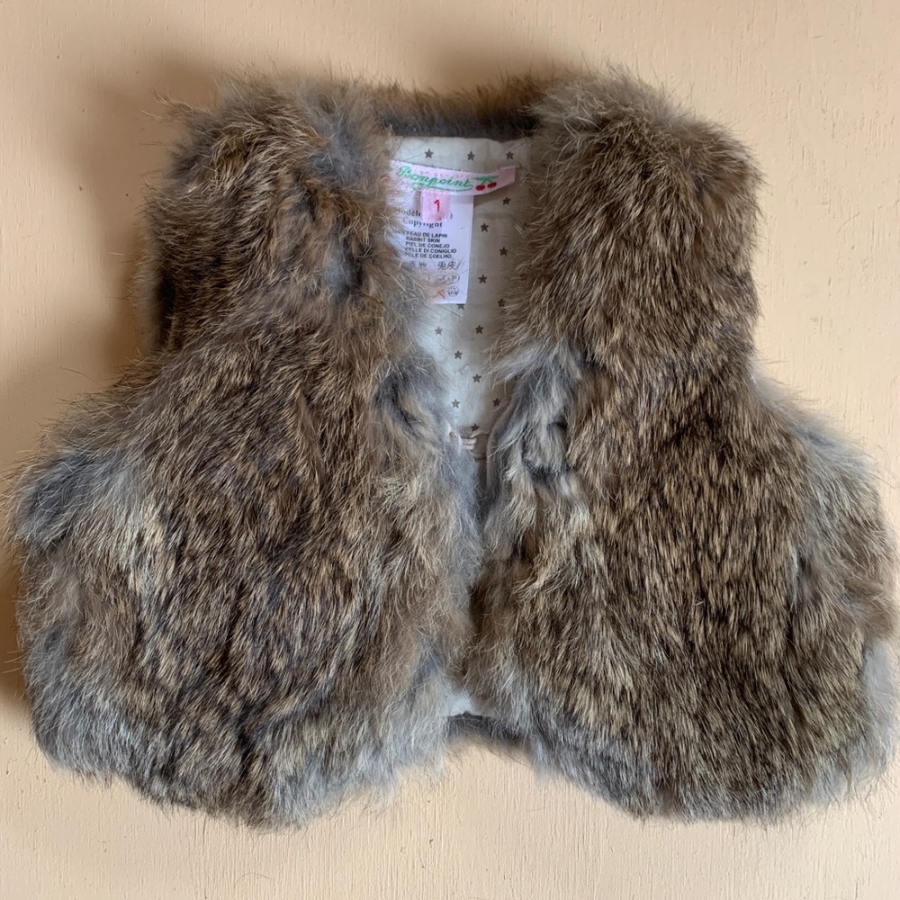 Bonpoint Rabbit Fur Vest